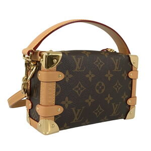 Louis Vuitton Side Trunk Handbag Leather Monogram Brown